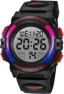Kids Watch,Boys Watch for 3-15 Year Old Boys,Digital Sport Outdoor Multifunctional Chronograph LED 50 M Waterproof Alarm Calendar Analog Watch for Children with Silicone Band,Kids Gift by TinyTreasures Baby Boutique