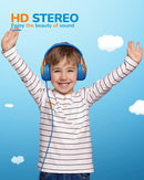 Kids Headphones Wired Toddler Headphones with Microphone, Over-Ear Headphones, 85/94dB Volume-Limiting, 3.5mm Jack, Foldable On-Ear Design - Safe & Comfortable for Learning & Entertainment by TinyTreasures Baby Boutique