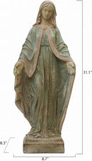 Virgin Mary Garden Statue Outdoor H31” Blessed Catholic Saint Mother of God Large Holy Madonna Resin Religious Sculpture Yard Outside Lawn Tall Praying St Mama Marian Big Painted Lady Magdalene by GreenHaven Gardens