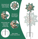 VEWOGARDEN Garden Decor Wind Spinners, Small Waterproof Metal Pinwheels Wind Spinner for Yard and Garden 37 * 10inches (Double Blade) by GreenHaven Gardens