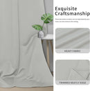 Easy-Going Blackout Curtains for Bedroom, Solid Thermal Insulated Grommet and Noise Reduction Window Drapes, Room Darkening Curtains for Living Room, 2 Panels (42x84 in, Greyish White) by CozyNest Decor