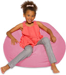 Posh Creations Bean Bag Chair for Kids, Teens, and Adults Includes Removable and Machine Washable Cover, Solid Pink, 38in - Large by TinyTreasures Baby Boutique