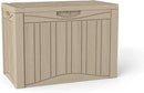50 Gallon Lockable Resin Deck Box, Waterproof & UV-Resistant Outdoor Storage Box for Outdoor Cushion Storage, Garden Tools & Pool Accessories Storage, Gray by GreenHaven Gardens