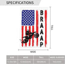 Braaap Motocross Dirt Bike American Flag Garden Flag 12x18 Inch Outdoor Decoration Banner House Flags Yard Farmhouse Garden Deco Indoor Sign, Colour6 by GreenHaven Gardens