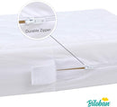 Zippered Crib Mattress Protector - Waterproof Crib Mattress Encasement, Breathable and Absorbent, 6 Sides Fully Encased Cover, 2 Pack, White by TinyTreasures Baby Boutique