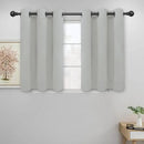 Easy-Going Blackout Curtains for Bedroom, Solid Thermal Insulated Grommet and Noise Reduction Window Drapes, Room Darkening Curtains for Living Room, 2 Panels (42x36 in, Greyish White) by CozyNest Decor