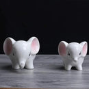 Ogrmar 2PCS Elephant Plant Window Boxes Cute Elephant Flower Pot/Modern White Ceramic Succulent Planter Pots/Tiny Flower Plant Containers Animal Decor by GreenHaven Gardens
