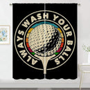 Golf Blackout Curtains for Boy Girl Room Darkening Decor,Sport Theme and White Motto Dark Background Bedroom Living Room Home Rod Pocket Thermal Insulated Window Curtain/Drapes Panel,84x84 Inch… by TinyTreasures Baby Boutique