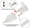 MULTI-SPARKING White LED Christmas Lights - 100 Count Cool White Christmas String Lights for Tree, Party, Wedding, Holiday, Indoor and Outdoor Decor, 33 Feet White Wire, UL Certified, Connectable by GreenHaven Gardens