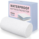 King Size Waterproof Mattress Protector Fitted Mattress Pad Cover with Deep Pocket Up to 18'' by TinyTreasures Baby Boutique