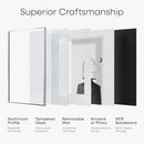 Homeforia 12x12 Silver Frame, High End Metal 12 x 12 Square Picture Frame with Mat 10 x 10 Photo, 12x12 Poster Frames Matted to 10x10 Print, 12 by 12 Hanging Frames, Tempered Glass, Wall Kit, Set of 1 by CozyNest Decor