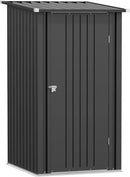 Greesum 3×3FT Outdoor Storage Shed, Metal Sheds with Sloping Roof and Lockable Single Door, Steel Tool Shed for Backyard, Bike, Patio, Garage, Lawn, Black by GreenHaven Gardens