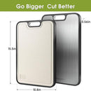 Titanium Cutting Boards for Kitchen, Double Sided Food-Grade Pure Titanium&Wheat Straw PP, Non-Toxic, Non-Slip, Dishwasher Safe, Ideal for Meat, Vegetables, Fruit 15.8 x 11''