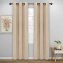 Easy-Going Blackout Curtains for Bedroom, Solid Thermal Insulated Grommet and Noise Reduction Window Drapes, Room Darkening Curtains for Living Room, 2 Panels (34x72 in, Beige) by CozyNest Decor