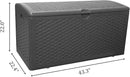 80 Plus Gallon Resin Deck Box, Waterproof Outdoor Storage Bin for Patio, Poolside, and Garden, Lockable & UV-Resistant, Ideal for Small Spaces, Black by GreenHaven Gardens