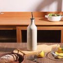 Sweejar Large Ceramic Olive Oil Dispenser Bottle, Opaque Oil Cruet Protects Oil to Reduce Oxidation, Storage Oil, Vinegar, Soy Sauce & Other Liquids, Pack of 1, 24 Fl Oz (Beige) by CozyNest Decor