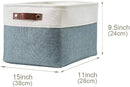 DECOMOMO Storage Bins Fabric Storage Baskets for Shelves, Linen Closet Organization Toys Nursery (Green and White, Large - 4 Pack) by CozyNest Decor