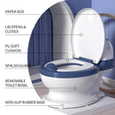 Potty Training Toilet, Realistic Potty Training Seat, Toddler Potty Chair with Soft Seat, Removable Potty Pot, Toilet Tissue Dispenser and Splash Guard, Non-Slip for Toddler& Baby& Kids by TinyTreasures Baby Boutique