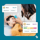 Kinsa QuickScan Smart Thermometer - No-Touch, Contactless Digital Forehead Thermometer for Babies, Kids, Adults - Works with a Smartphone App to Track Family Health & Offer Symptom Advice by TinyTreasures Baby Boutique