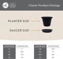 The HC Companies Flower Pot Saucers - Plastic Plant Saucer for Outdoors & Indoors - Traditional Design Plant Pot Trays for Water Drainage - Durable & Stylish Round Plant Tray (21-inch Warm Gray)