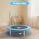 36" Mini Trampoline for Toddlers Ages 1–6 – Foldable Indoor/Outdoor Kids Rebounder with Foam Handle & Safety Padded Cover by TinyTreasures Baby Boutique