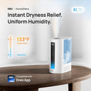 Dreo 6L Humidifiers for Bedroom, Smart Warm & Cool Mist for Large Room, 60Hr Quiet Runtime for Baby, Plant, Humidity Sensor, Indicator Light, 12H Timer, Google/Alexa, Blue by TinyTreasures Baby Boutique