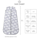 Baby Sleep Sack 2-4 T Baby Wearable Blanket 100% Organic Cotton 0.5 TOG Toddler Sleep Sacks 2- Way Zipper Soft 4 Layers 2T 3T 4T Cloud by TinyTreasures Baby Boutique