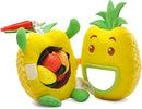 Jollybaby Newborn Plush Stuffed Fruit Rattle Toy for Stroller Car Seat Crib, Montessori Sensory Plush Pineapple Toy with Rattle and Mirro Toy for Baby 0-6-12 Month, Infant Baby Boy & Girl Shower Gift by TinyTreasures Baby Boutique