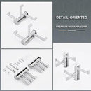 Angle Simple Swivel Towel Hooks for Bathroom, SUS 304 Stainless Steel Foldable 3 Arms Hand Towel Holder, Coat Wall Hooks, Polished Chrome, 2 Pack by CozyNest Decor