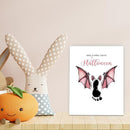 SHLINCO Baby's First Halloween Handprint Kit - Spooky Keepsake Gift with Bat Design, 7.8x9.8 Inch Canvas Photo Prop and Footprint Art for Desktop Decor, Halloween Baby Keepsake Gift by TinyTreasures Baby Boutique