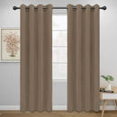 Easy-Going Blackout Curtains for Bedroom, Solid Thermal Insulated Grommet and Noise Reduction Window Drapes, Room Darkening Curtains for Living Room, 2 Panels (52x84 in,Camel) by CozyNest Decor