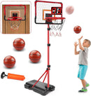 Meland Kids Basketball Hoop, 2-in-1 Adjustable Toddler Basketball Hoop with Electronic Scoreboard Indoor Outdoor Toys for Kids Toddlers Outside Toys for Boys Age 3 4 5 6 7 8 by TinyTreasures Baby Boutique