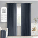 MIULEE Stone Blue Back Tab Blackout Curtains 72 Inch Length 2 Panels Set for Living Room Bedroom Privacy, Rod Pocket/Pinch Pleat Thermal Insulated Room Darkening Pleated Light Blocking Drapes by TinyTreasures Baby Boutique