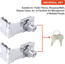 KIBBEH 1 Pack Door Lock Hasp Latchs, Collapsible Solid 304 Stainless Steel File Cabinet Lock Desk Drawer Lock, for 90 Degree and 180 Degree Drawers, Dabinets, Doors, Flip Barn Door (Universal Key) by TinyTreasures Baby Boutique
