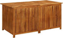 vidaXL Wooden Outdoor Storage Box with Gas-Lift Lid – Patio Deck Chest with Zippered Waterproof Bag for Garden Bench, Pool, Porch, Trunk, Cabinet, Teak Look – Brown, 59.1"x31.5"x29.5" by GreenHaven Gardens