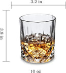 KANARS Old Fashioned Whiskey Glasses with Luxury Box - 10 Oz Rocks Barware For Scotch, Bourbon, Liquor and Cocktail Drinks - Set of 4 - Men Gift by CozyNest Decor