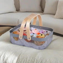 Metal Mesh Steel Basket, Storage Organizer Basket Garden Harvest Basket Multi-functional Kitchen Fruit Baskets Bin with Wooden Handle for Bathroom Picnic Shopping Decor Cabinet Home, Grey by GreenHaven Gardens