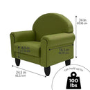 Children's Factory As We Grow Toddler Chair, Flexible Seating for Daycare or Preschool, Kids Reading Couch, Playroom Furniture, Sage by CozyNest Decor