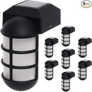 GreenLighting Marina Solar Post Cap Lights Fits 4x4 Nominal Wood Outdoor Solar Powered Post Cap Light, Fence Post, Landscaping, Deck, Garden- Bright LED, Waterproof Nautical Lighting Black 8 Pack by GreenHaven Gardens