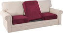 PrinceDeco Stretch Couch Cushion Covers Fitted Individual Seat Couch Slipcover Sets Velvet Fabric Soft Slip Cover for Chair Sofa Cushion Furniture Protector(Each Width Up to 29.5",Burgundy) by CozyNest Decor