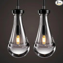 Raindrop Pendant Lights, Bronze Modern Pendant Lights for Kitchen Island with Rod, Penadant Light Fixtures, Chandelier for Living Room Hallway,Bedroom Pendant Light, Bulb Included by CozyNest Decor