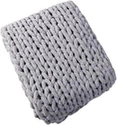 Chunky Knit Blanket Throw 40"*60", Hand Knitted Warm Chenille Throw Blanket, Home Decor Soft Thick Yarn Cable Knit Blanket, Soft Breathable Fleece Banket Christmas for Couch Bed Sofa Best Gift (Gray) by CozyNest Decor