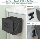 Kitchen Trash Can with Lid, LALASTAR Wall-Mounted Under Sink Small Garbage Can for Kitchen, Bathroom, Compost Bin Countertop, Cabinet Trash Can Hanging, 1.8 Gallon, (Black, 7L) by GreenHaven Gardens