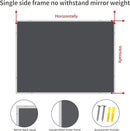 Silver Bathroom Mirror for Wall, 30x36 Inch Rectangle with Metal Frame, Modern Vanity for Bathroom Living Room, Entryway Hangs Horizontal or Vertical by CozyNest Decor