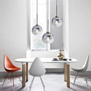 KCO Lighting Modern Black Globe Pendant Light Mercury Glass Ceiling Pendant Light Mid Century Silver Kitchen Pendant Lighting Over Island Dining Room Light Fixtures Over Table by CozyNest Decor