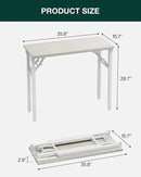 Frylr Small Folding Computer Desk – Portable 35.8 Inch Foldable Laptop Table, Collapsible and Compact for Easy Storage and Fast Setup, Lightweight for Small Spaces, Craft and Study Use, White Ash by CozyNest Decor