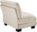 Armless Sofa W/1 Pillow - Light Coffee by CozyNest Decor