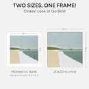 Homeforia 20x20 White Picture Frame, High End Oak 20 x 20 Square Wood Frames with Mat 16 by 16 inches Photo, 20by20 White Wooden Poster Frames Matted to 16x16 Print, Tempered Glass, Wall Kit, Set of 1 by CozyNest Decor