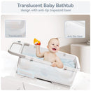 Collapsible Baby Bathtub - Large Capacity Baby Bath Tub with Thermometer & Soft Cushion | Portable Travel Newborn Infant Bathtub | Foldable Toddler Bathtub for Baby 0 to 36 Months (no Stand) by TinyTreasures Baby Boutique