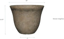 Classic Home and Garden Honeysuckle Resin Flower Pot Planter, Fossil Stone, 15" (Pack of 2) by GreenHaven Gardens